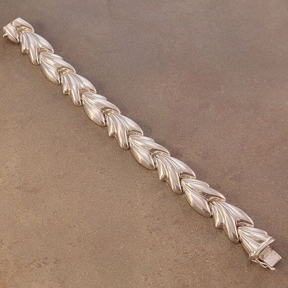 Milor Sterling Leaf Link Brac… - Picture 7 of 12